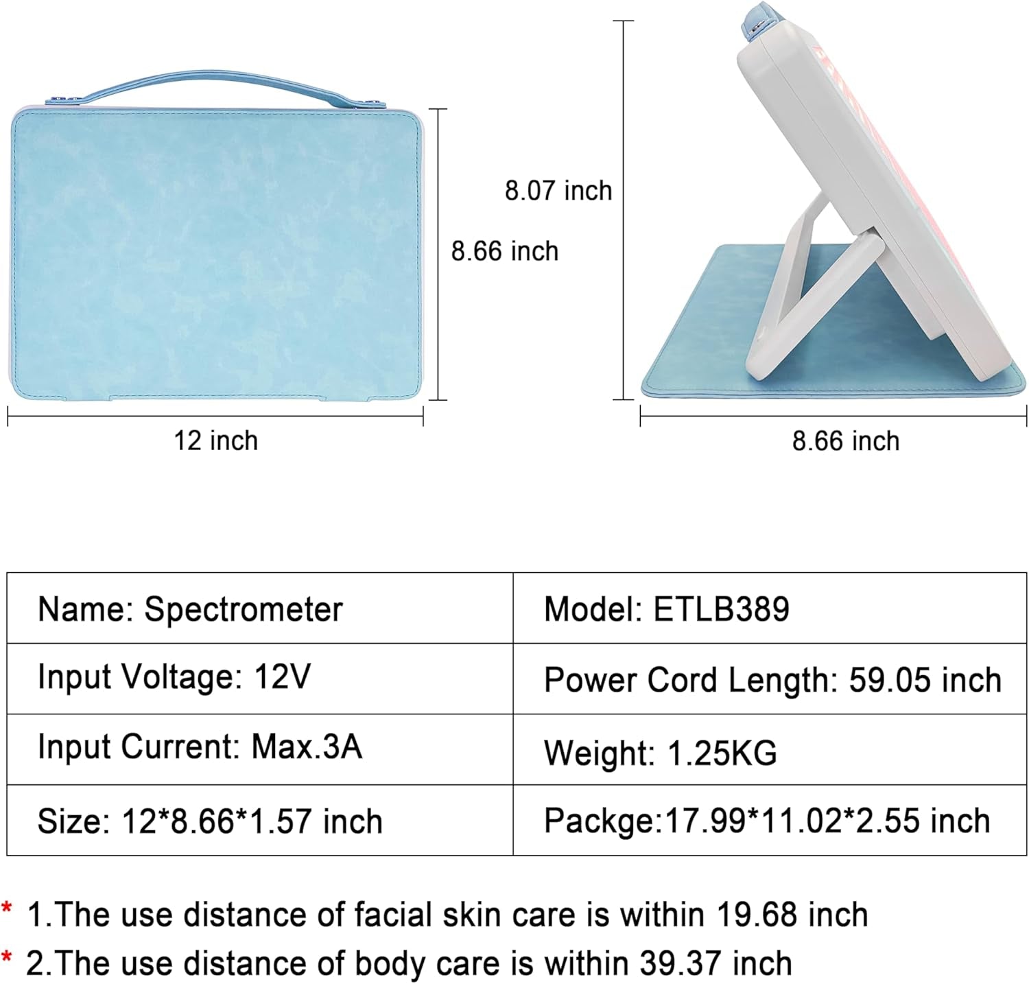 Red Light Therapy Lamp Red Light Therapy Skin Rejuvenation Facial Mask Equipment Skin Soothe Red Light Therapy Panel ETLB389