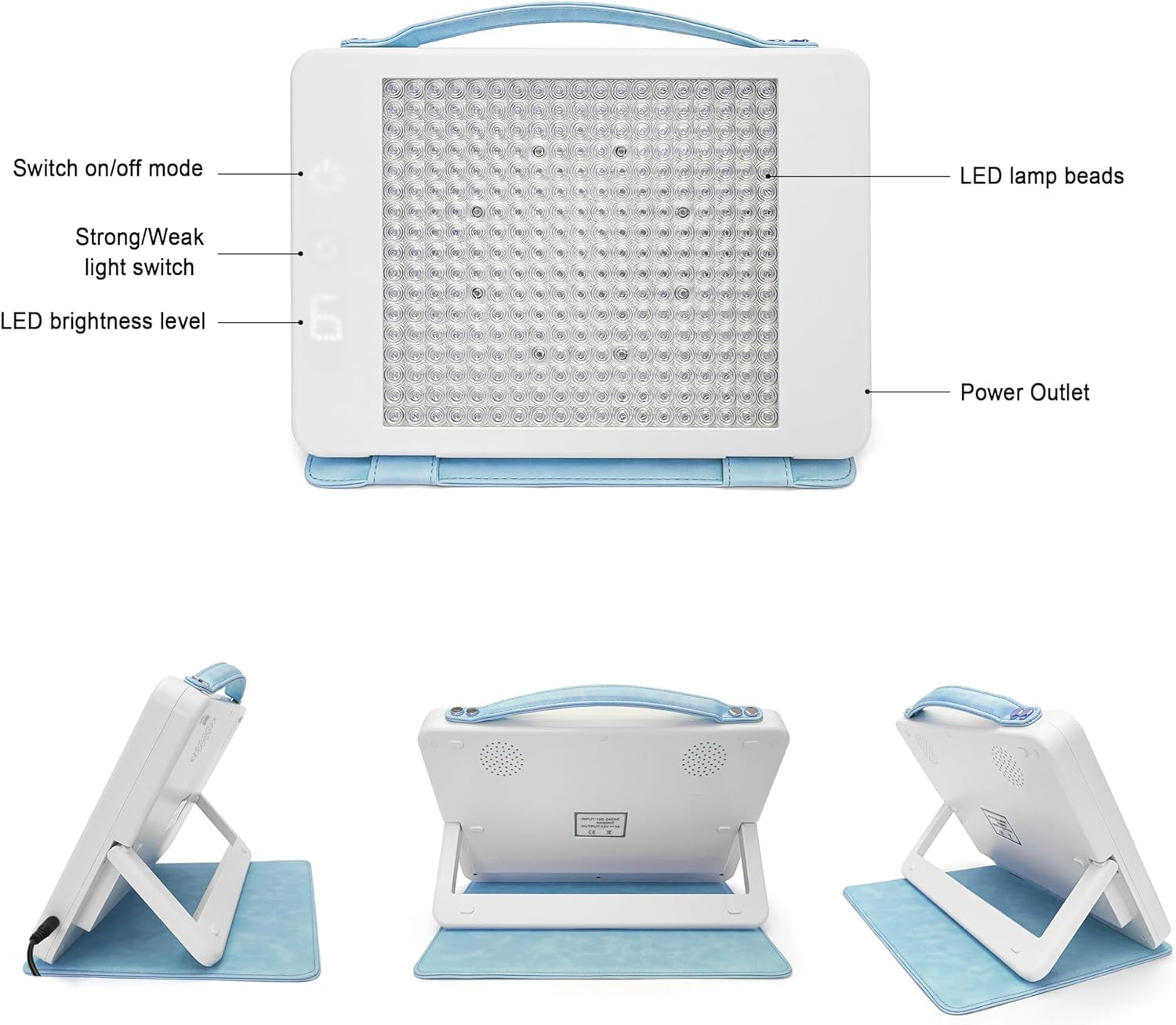Red Light Therapy Lamp Red Light Therapy Skin Rejuvenation Facial Mask Equipment Skin Soothe Red Light Therapy Panel ETLB389