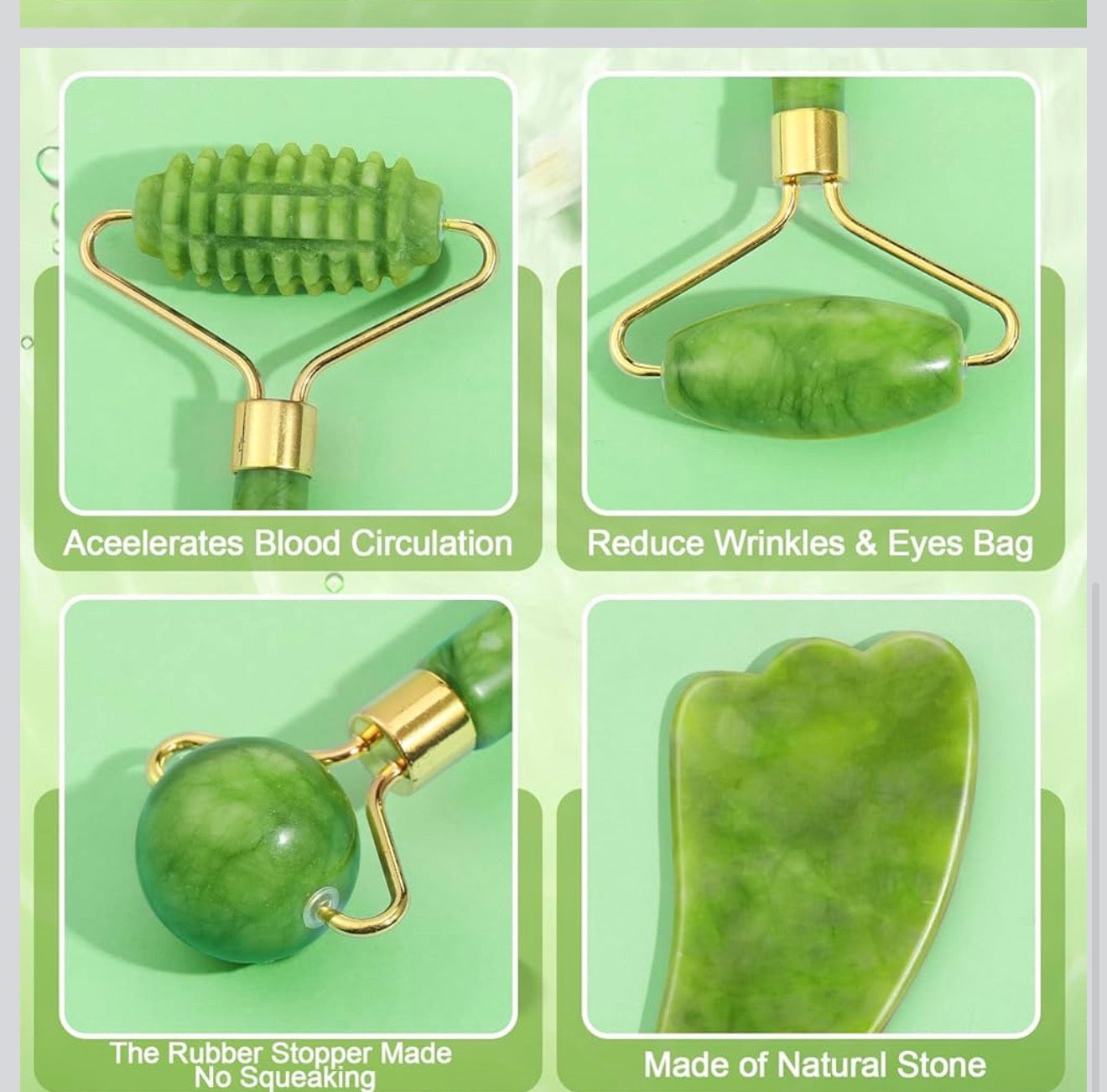 GlowStone™ Natural Jade Roller & Gua Sha Set