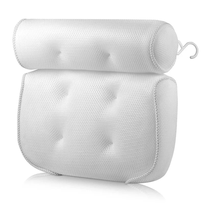 Bath Pillow for Bathtub Support Neck,Head and Back with Non-Slip Suction Cups Air Mesh