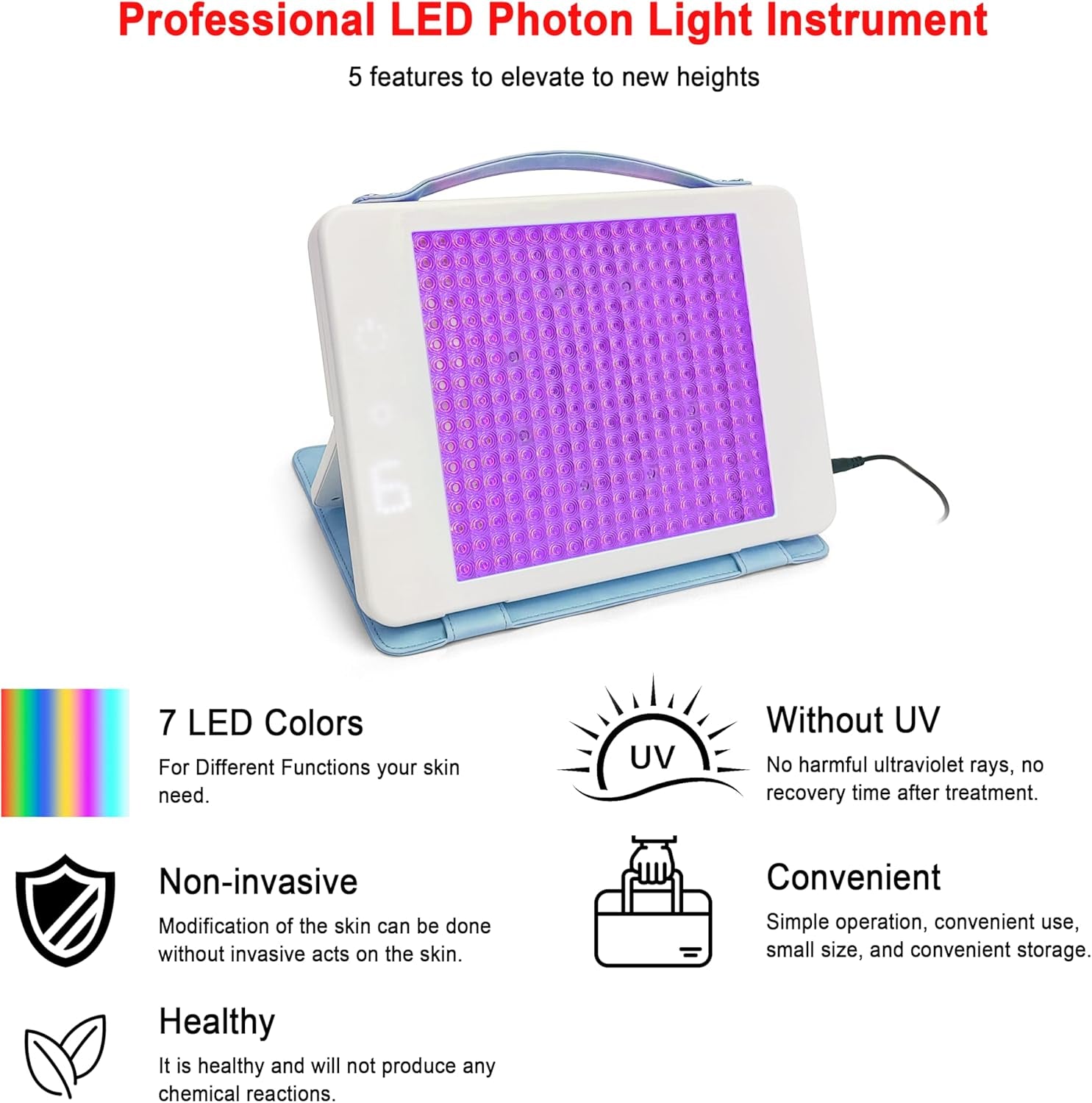 Red Light Therapy Lamp Red Light Therapy Skin Rejuvenation Facial Mask Equipment Skin Soothe Red Light Therapy Panel ETLB389