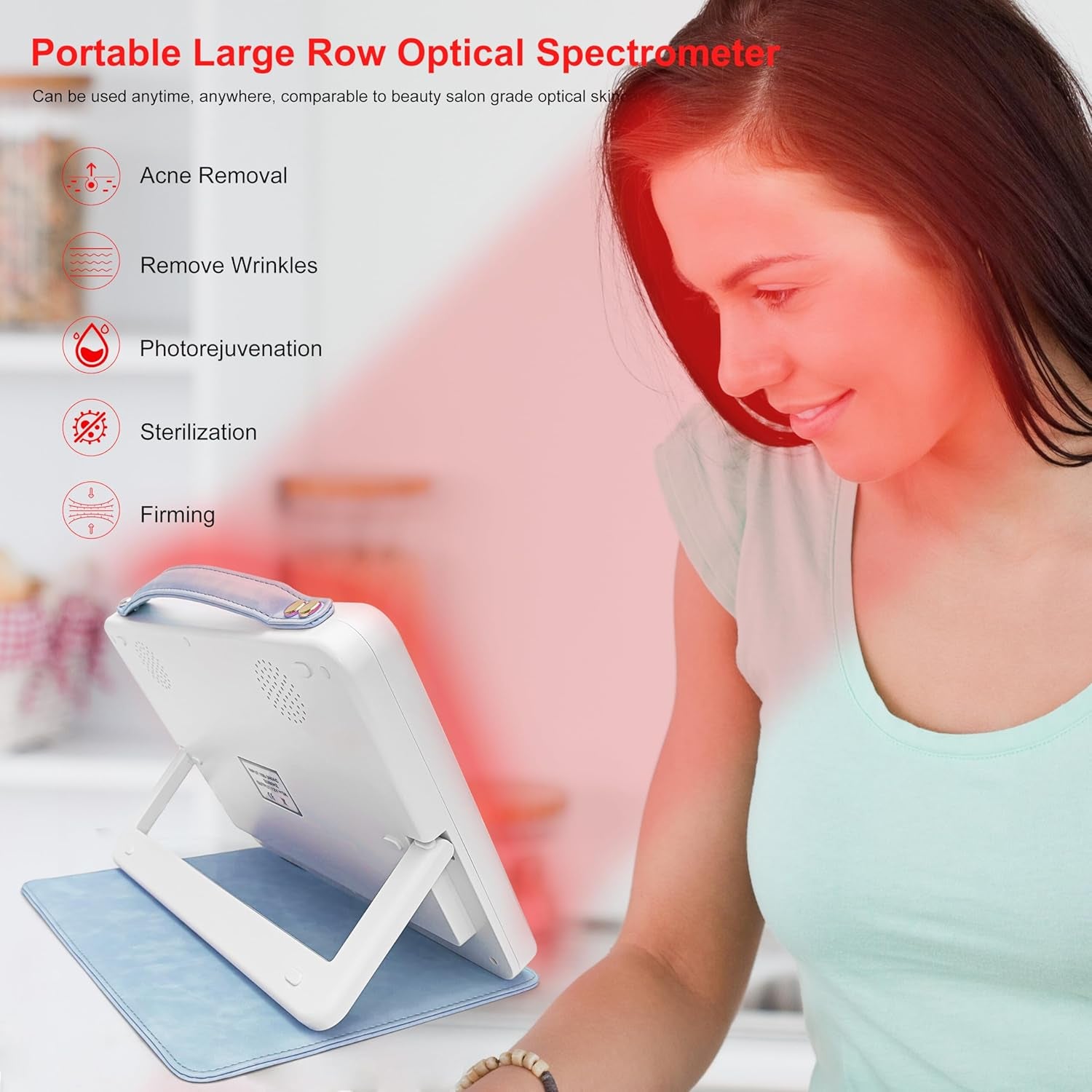 Red Light Therapy Lamp Red Light Therapy Skin Rejuvenation Facial Mask Equipment Skin Soothe Red Light Therapy Panel ETLB389