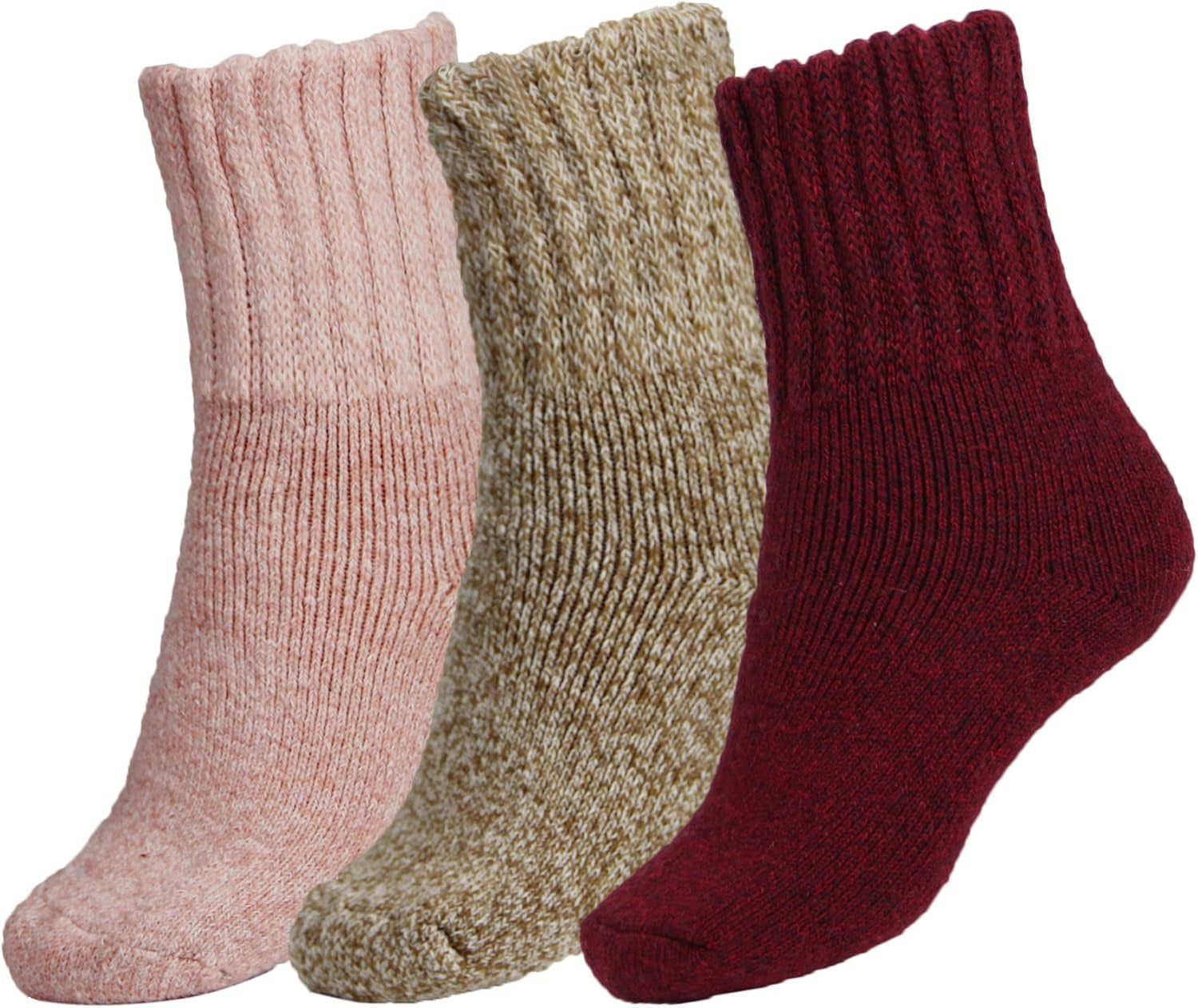 Boot Socks for Women Winter Solid Thick Warm Socks Cozy Crew Socks Christmas Gift