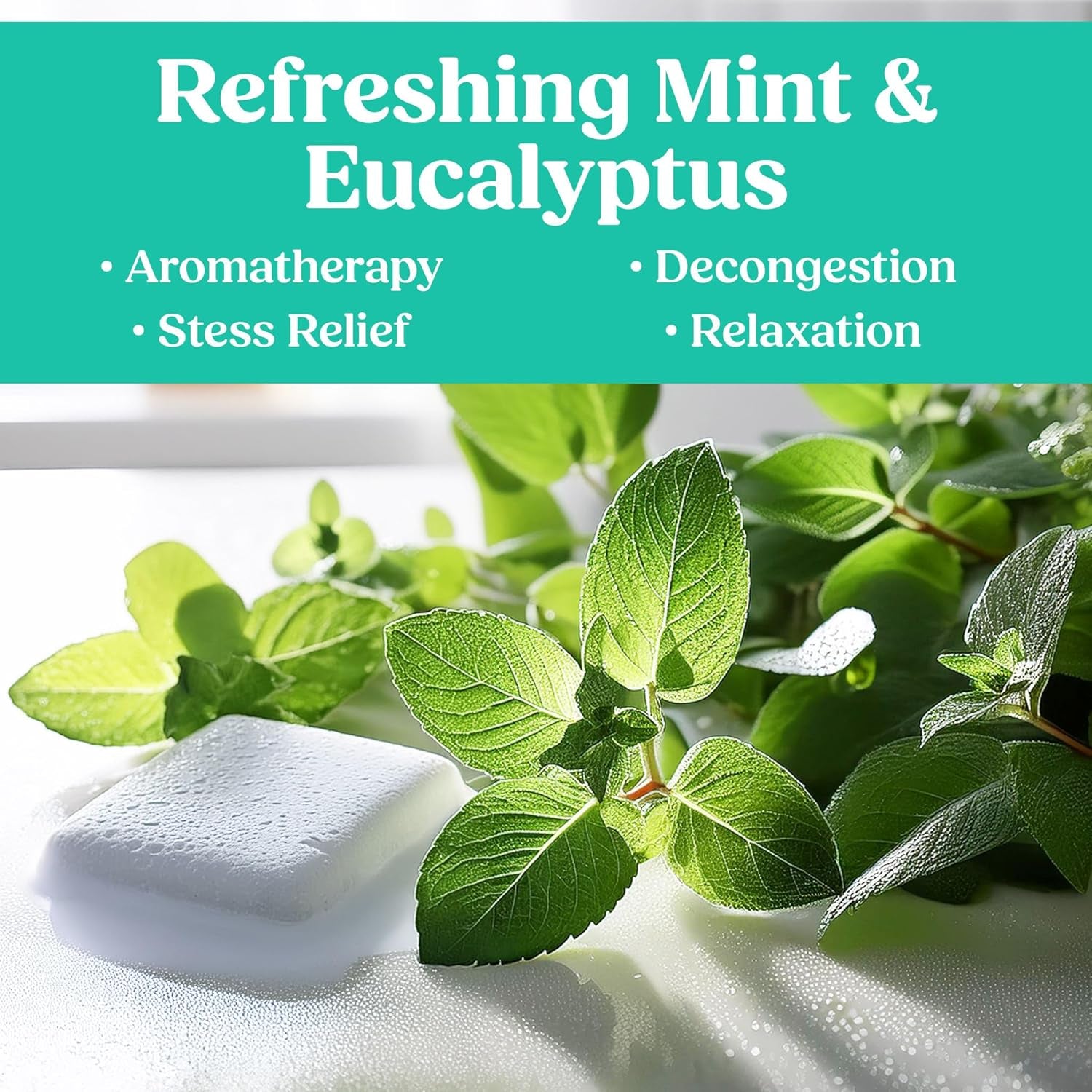 Eucalyptus Shower Steamers Aromatherapy for Women- USA Made - Shower Bombs Aromatherapy for Women, Vapor Shower Tablets Aromatherapy, Menthol Shower Scent Steamers Cold and Flu, Organic Shower Steamer
