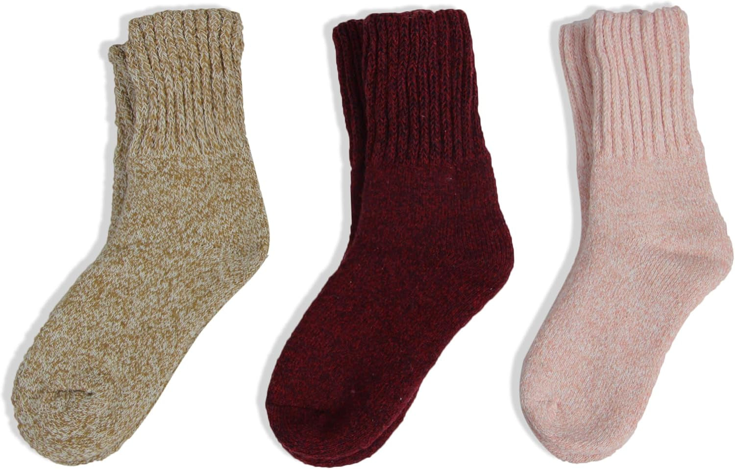 Boot Socks for Women Winter Solid Thick Warm Socks Cozy Crew Socks Christmas Gift